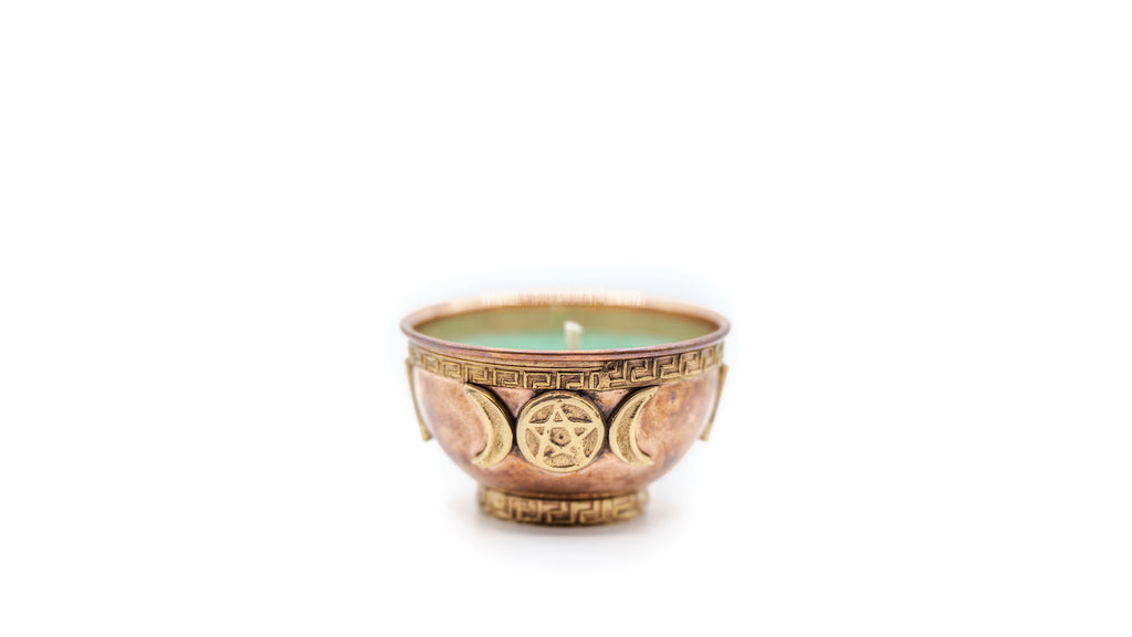 Homerik "Morgana's Godless Cauldron" Soy Handcrafted Fragrant Copper Bowl Candle (4 oz)