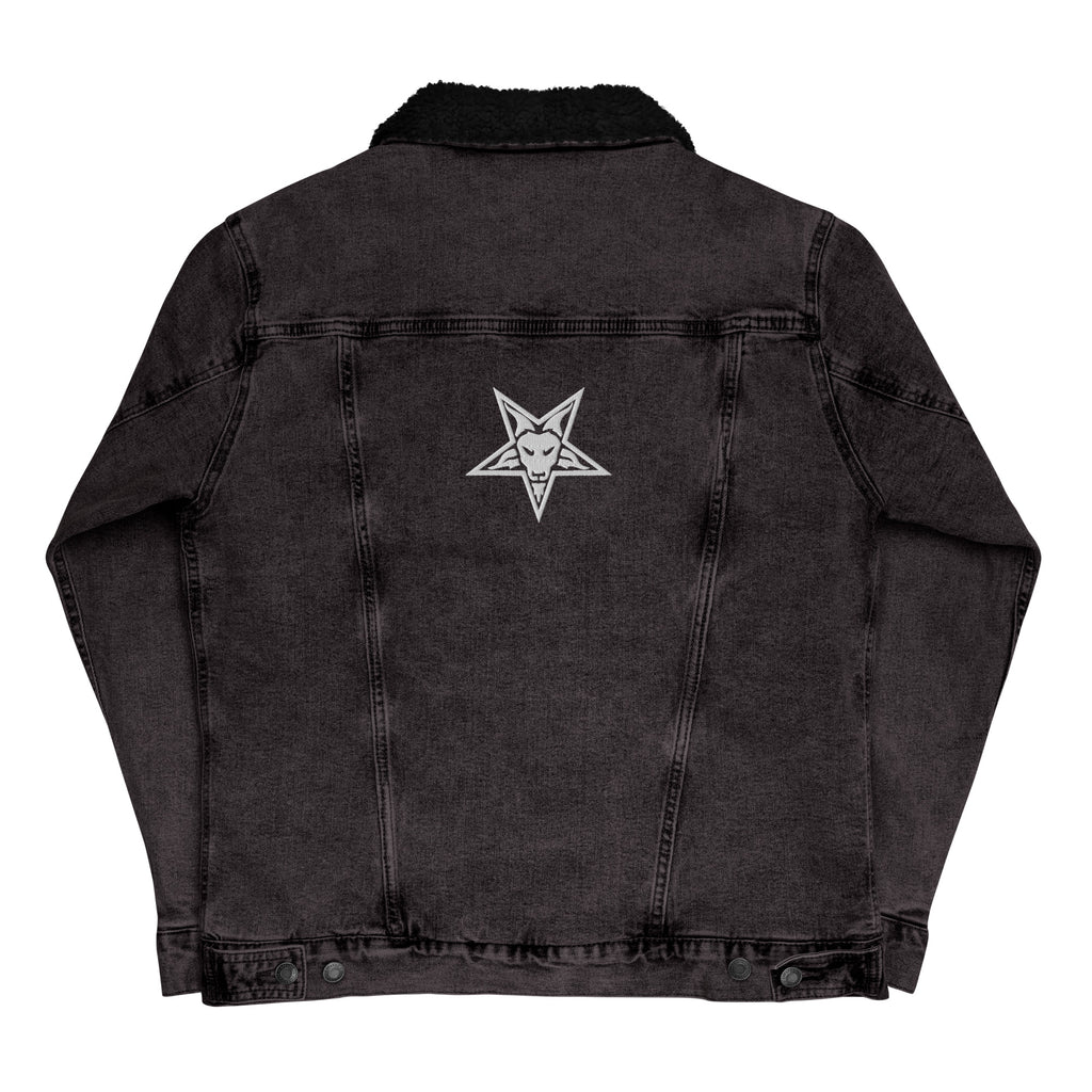 Homerik "Hell Insignia" Denim Sherpa Jacket (Unisex)