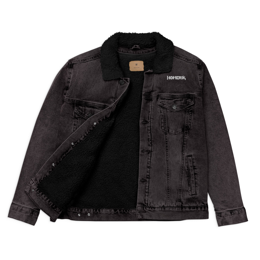 Homerik "Hell Insignia" Denim Sherpa Jacket (Unisex)